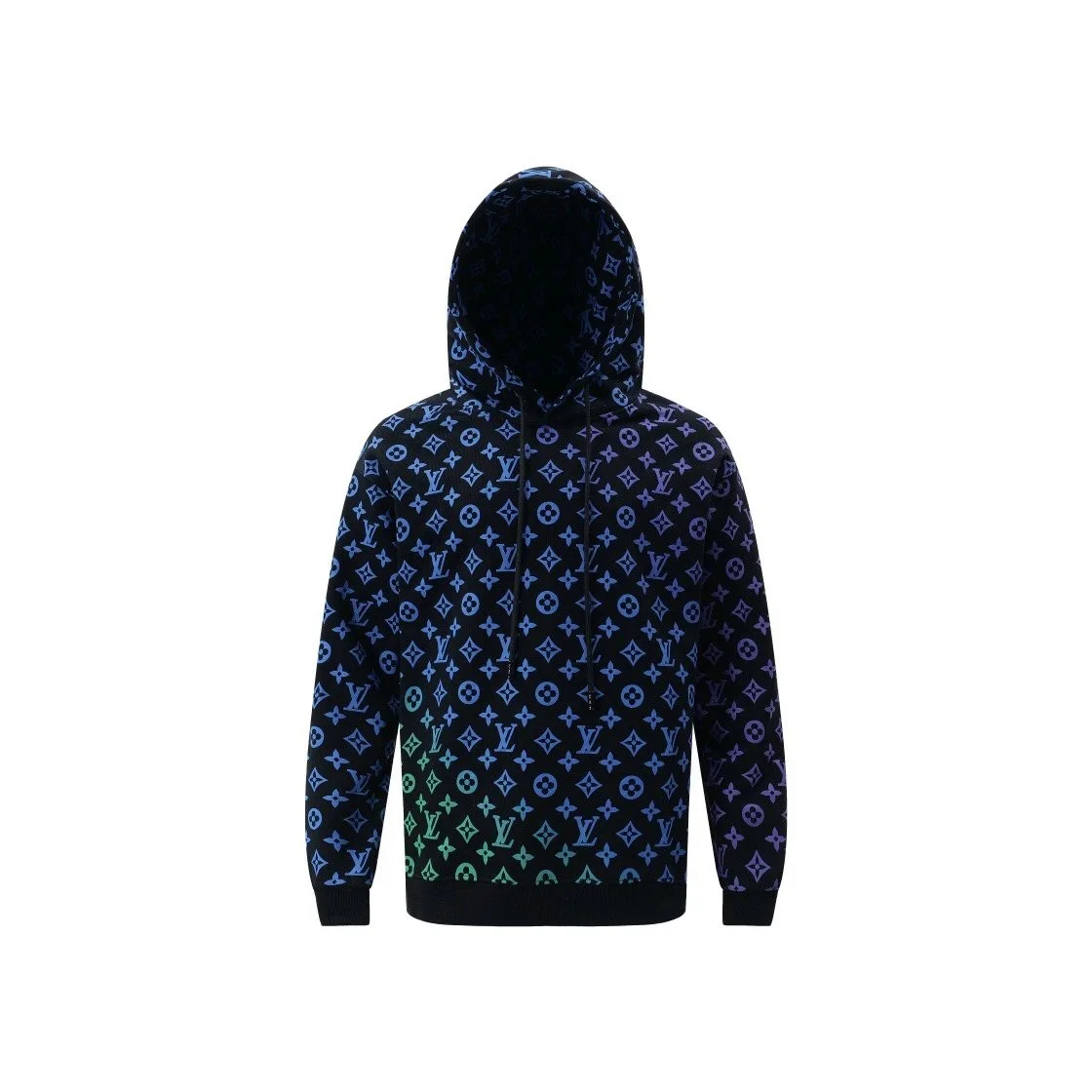 Louis Vuitton Louis Vuitton Monogram Blue/Green Gradient Hoodie Black