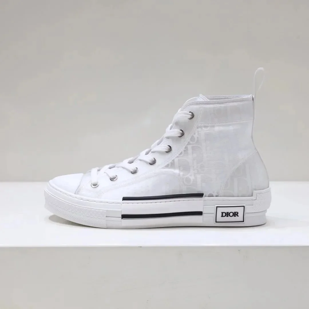 Dior Dior Dior Book Tote White High Top Sneakers White - 1