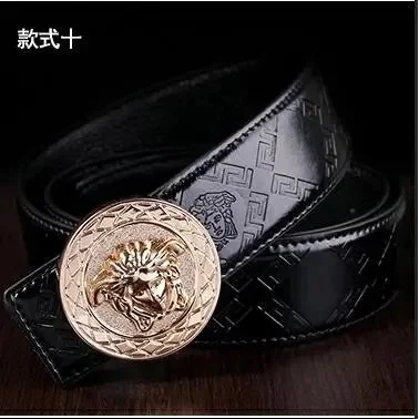Versace Versace Medusa Gold Lion Buckle Belt Black Black - 1