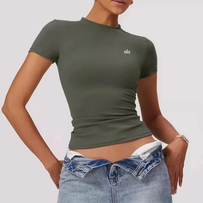 Alo Yoga Alo Forest Green Crop Top Green - 1