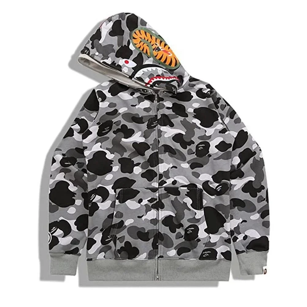 A Bathing Ape A Bathing Ape BAPE STA ABC Camo Hoodie Grey - 1