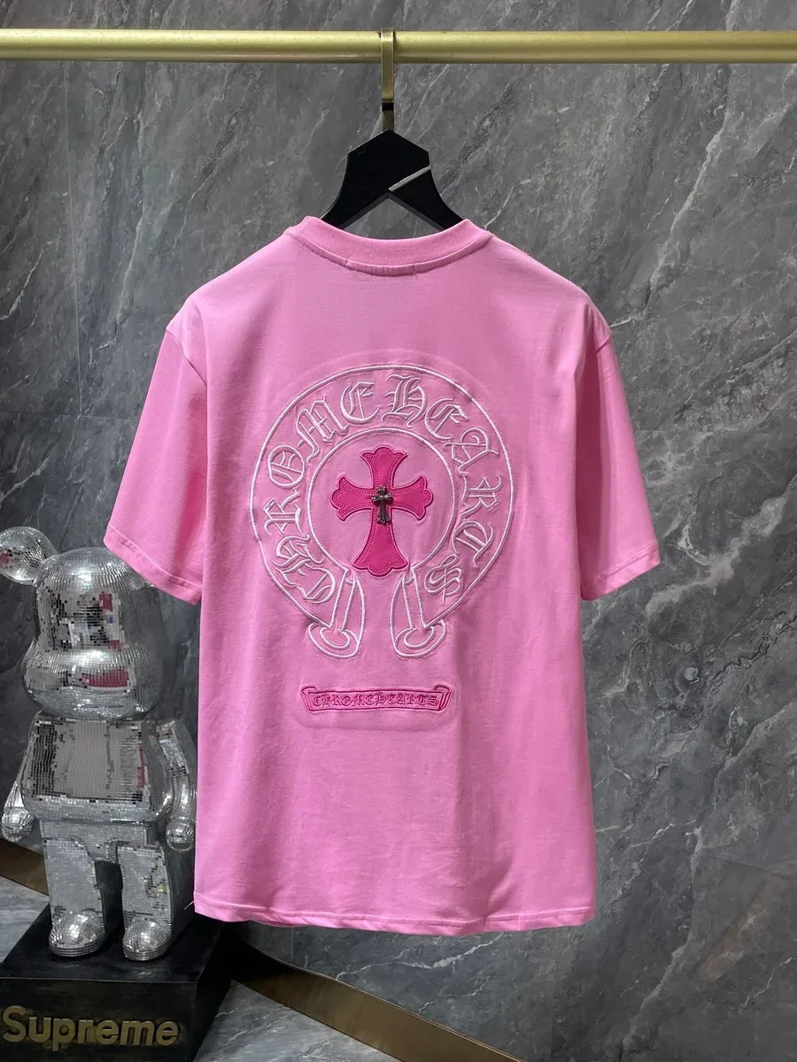 Chrome Hearts Chrome Hearts CH Cross Pink T-Shirt Pink - 1