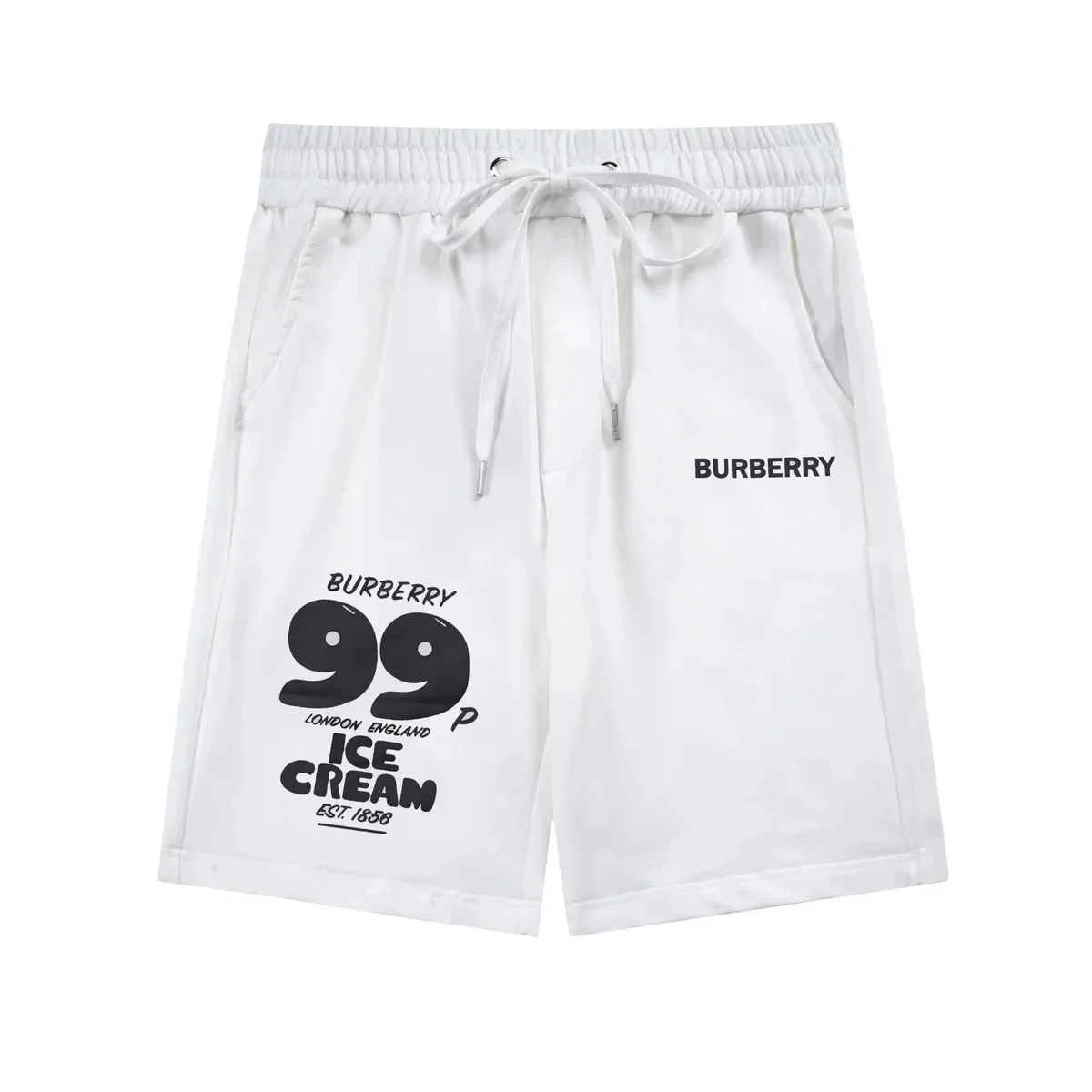 Burberry Burberry 99 Ice Cream Graphic Shorts White White