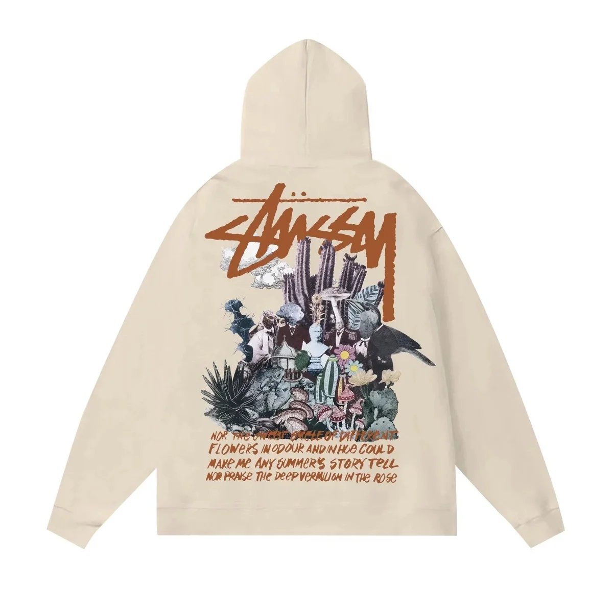 Stussy Stüssy Basic Logo Cream Hoodie Cream - 1
