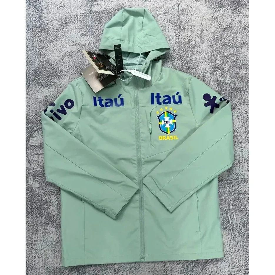 Adidas Adidas Brazil Green Classic Football Jacket Green - 1