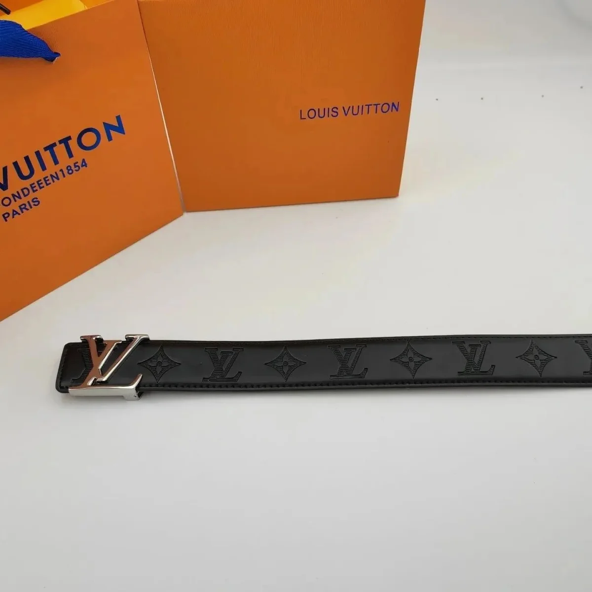 Louis Vuitton Louis Vuitton Monogram Black Leather Belt Black