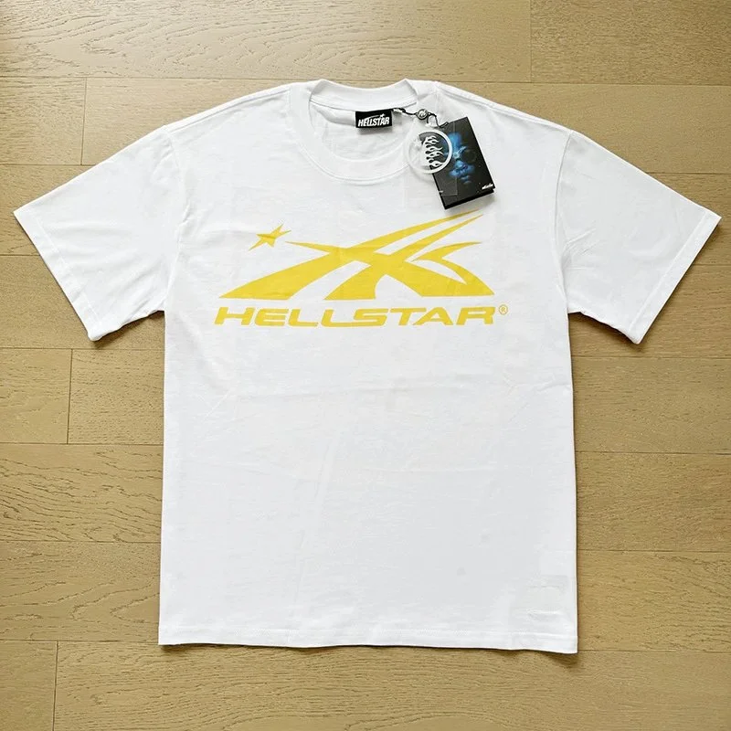 Hellstar Hellstar White Yellow Graphic T-Shirt White - 1