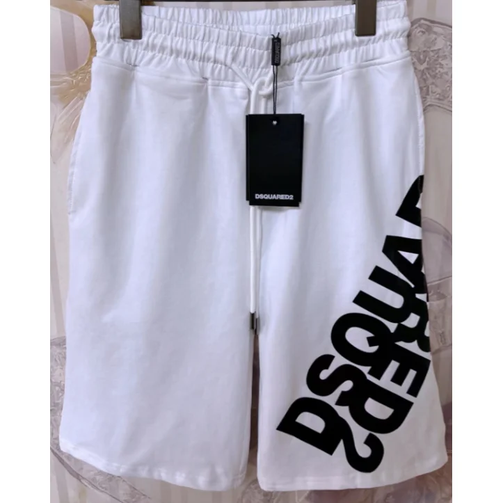 DSQUARED2 DSQUARED2 White/Black Logo Shorts White