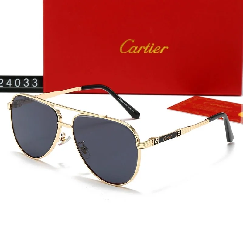 Cartier Cartier Soleil Blanc Gold Frame Sunglasses Gold - 1