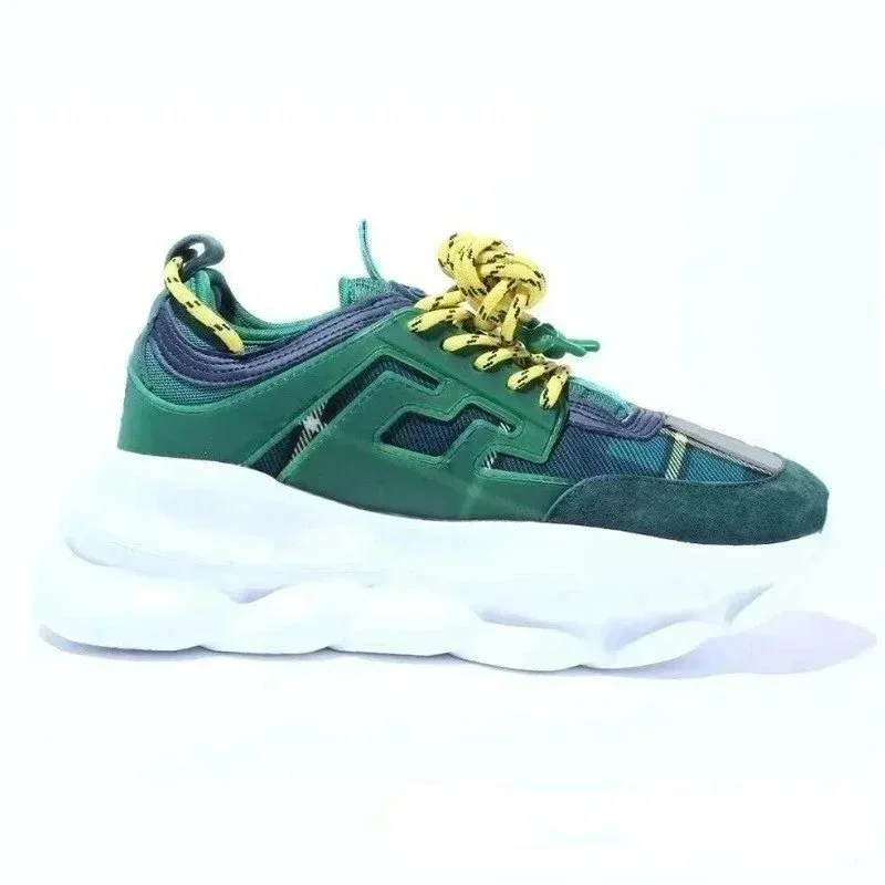 Hogan Hogan Green and Yellow Chunky Sole Sneaker Green