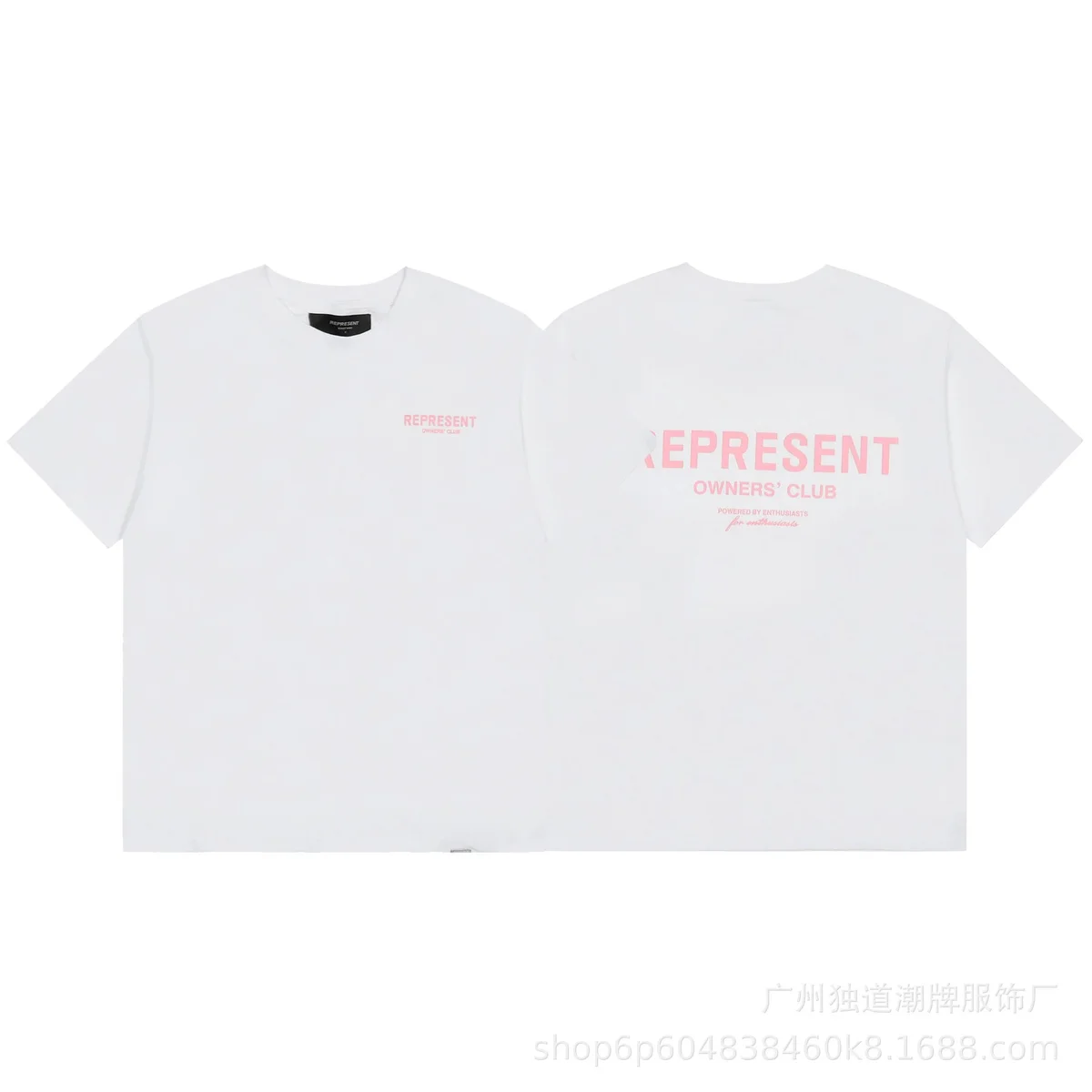 Represent Represent Owners Club White/Pink T-Shirt White - 1