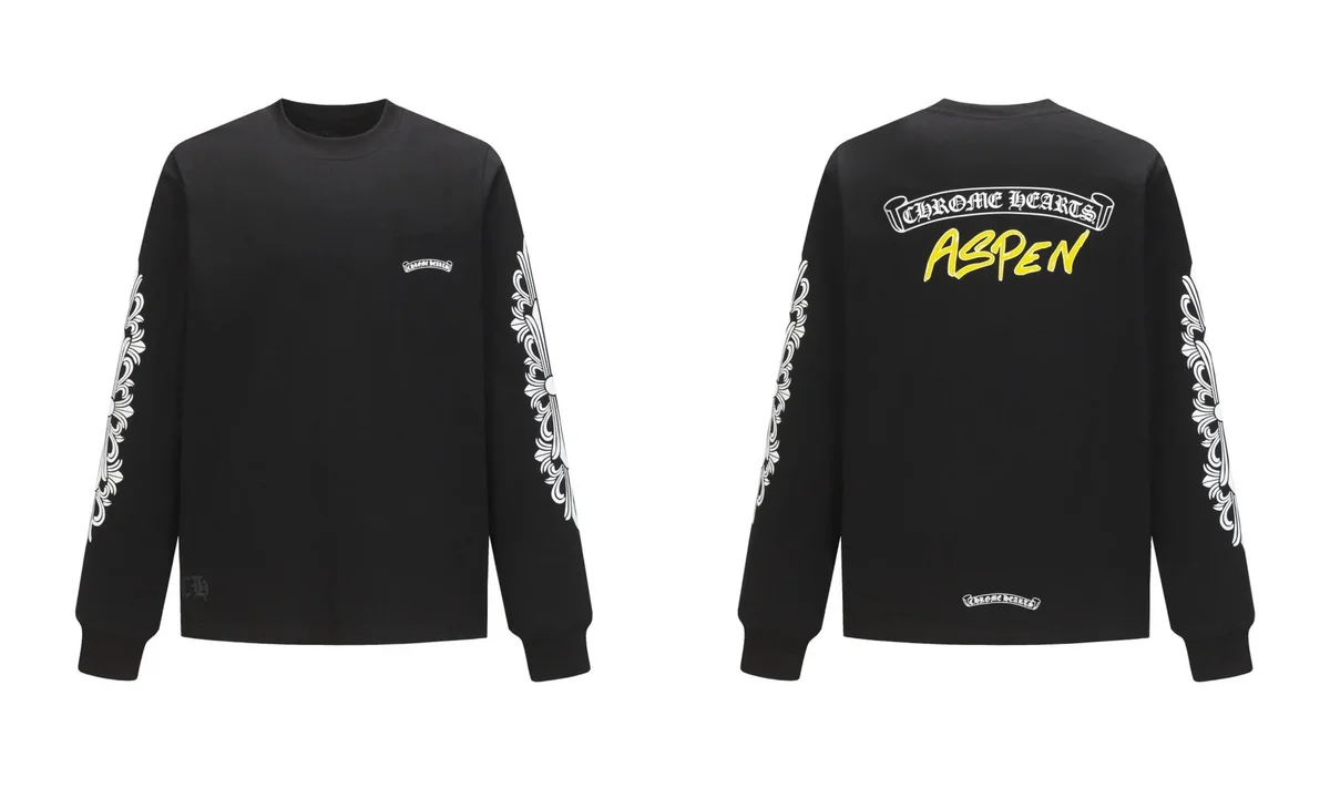Chrome Hearts Chrome Hearts Aspen Black Long Sleeve T-Shirt Black - 1