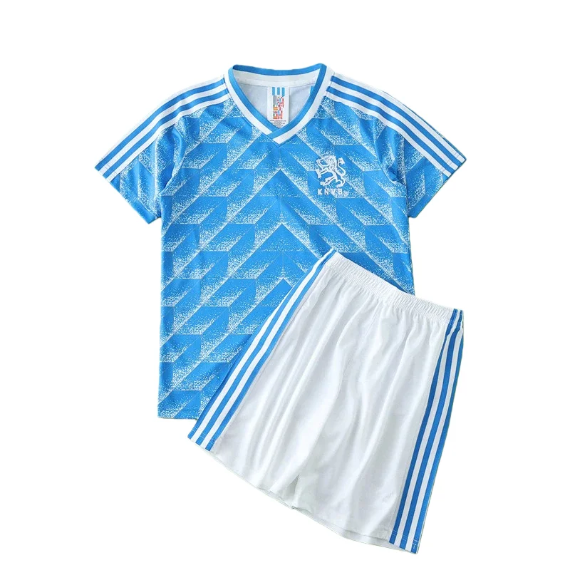 Adidas Adidas Classic Football Blue & White Jersey Set Blue - 1
