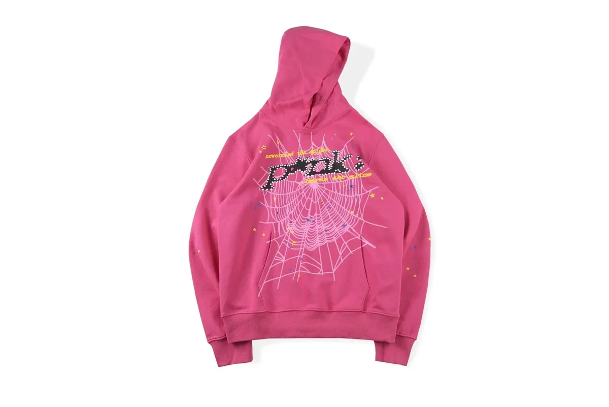 Other Pink Spider Web Graphic Hoodie Pink - 1