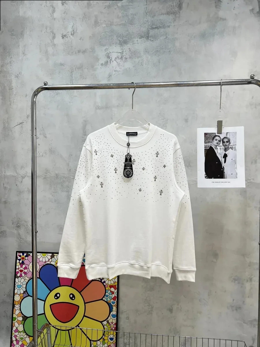 Chrome Hearts Chrome Hearts CH Cross White Embroidered Sweatshirt White