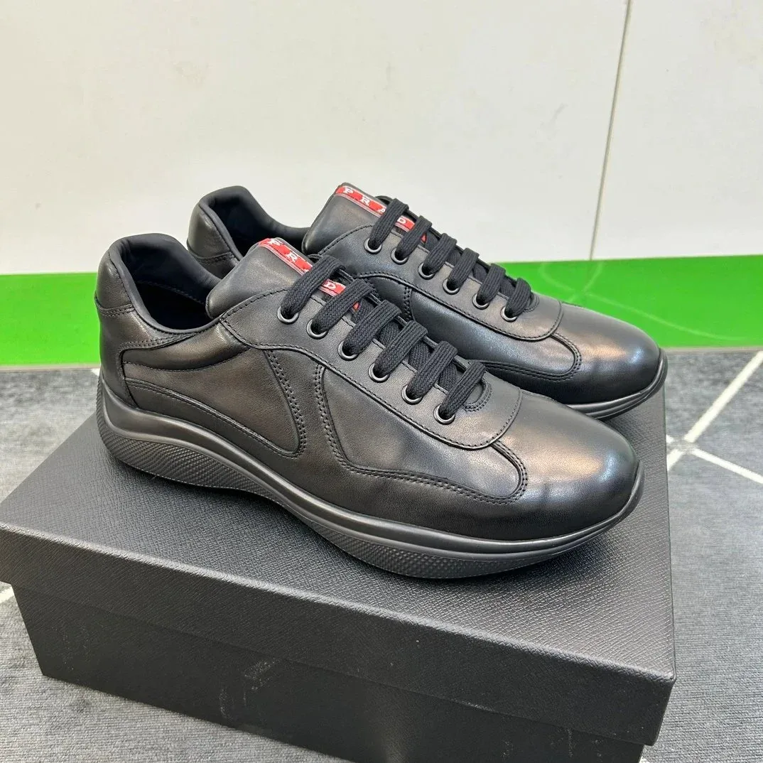 Prada Prada Runners Black Leather Sneakers Black