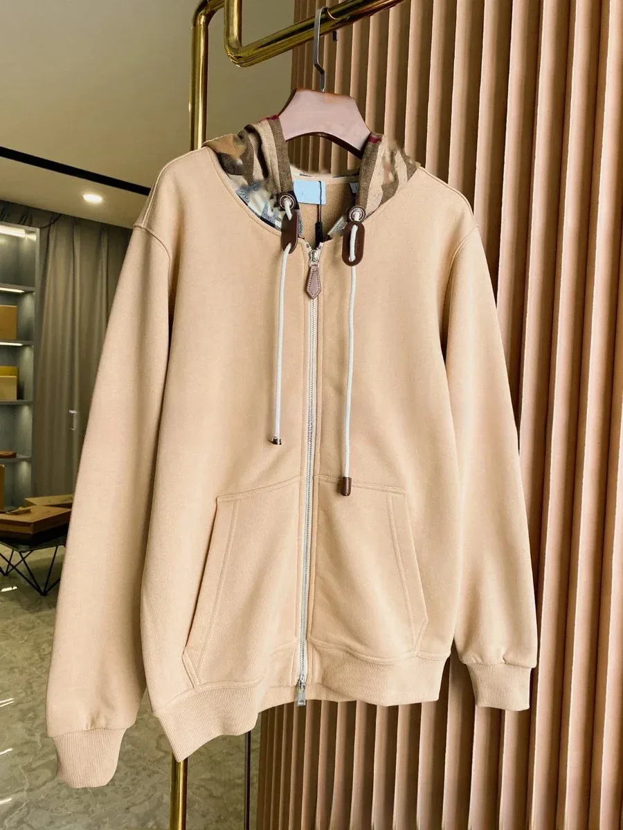 Burberry Burberry Vintage Check Zip-Up Hoodie Light Khaki Beige