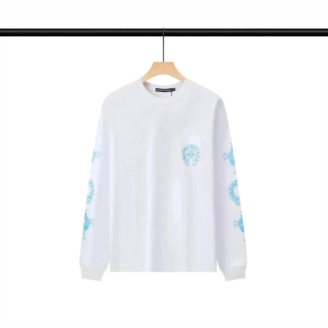 Chrome Hearts Chrome Hearts White Cross Print Long Sleeve T-Shirt White - 1