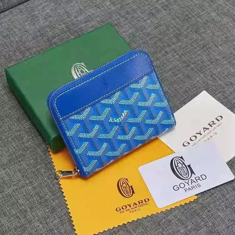 Goyard Goyard Blue Goyardine Zip Wallet Blue - 1