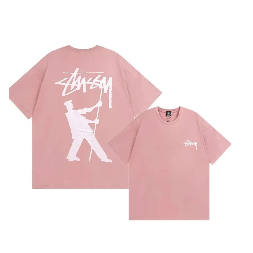 Stussy Stussy Stüssy Basic Logo Pink T-Shirt Pink - 1