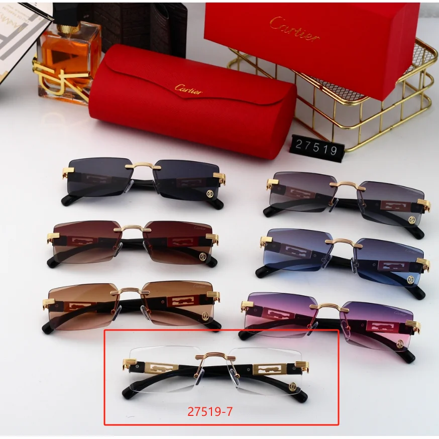 Cartier Cartier Soleil Blanc 27519-7 Sunglasses Gold - 1