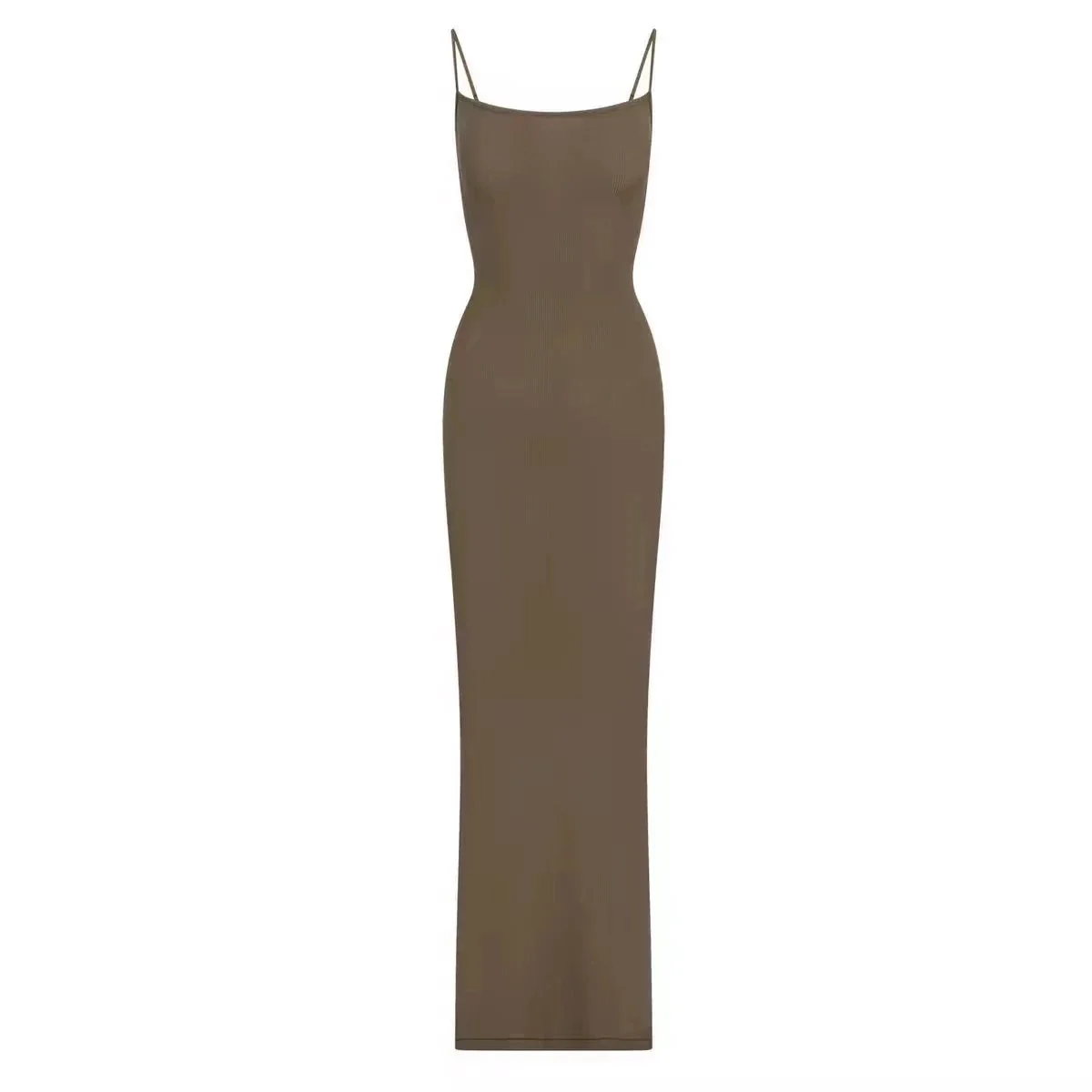 Other Unisex Military Green Maxi Dress Green - 1