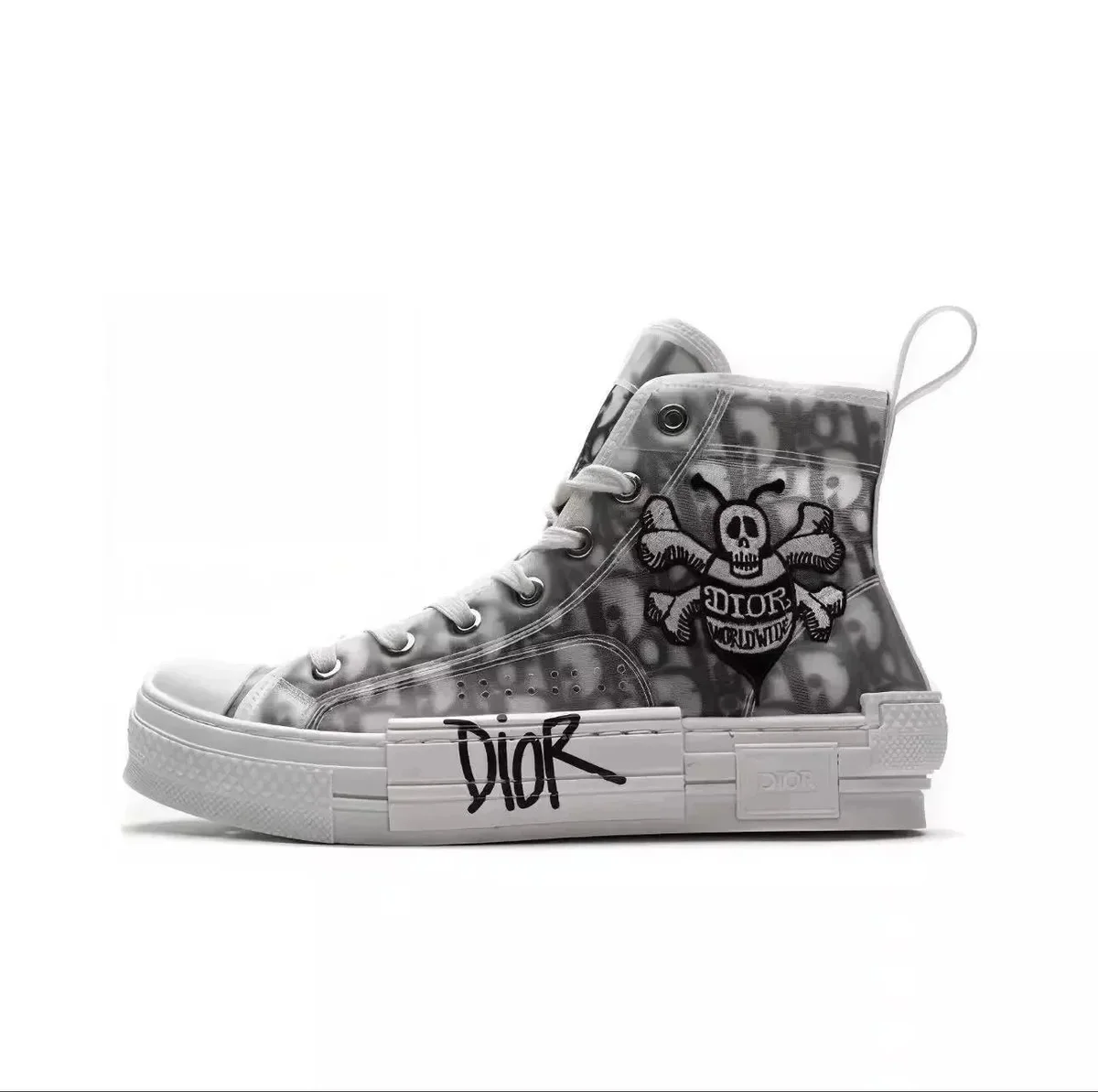 Dior Dior B22 Monochrome High-Top Sneaker White