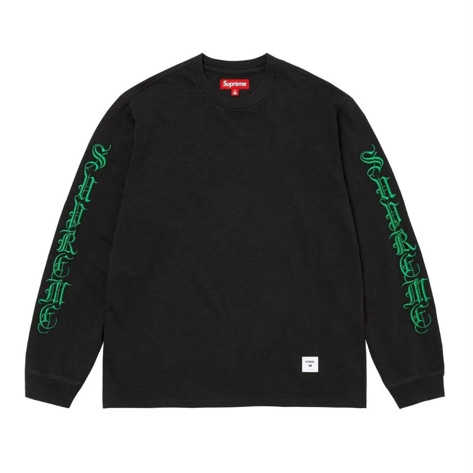 Supreme Supreme Supreme Long Sleeve Tee Black Black - 1