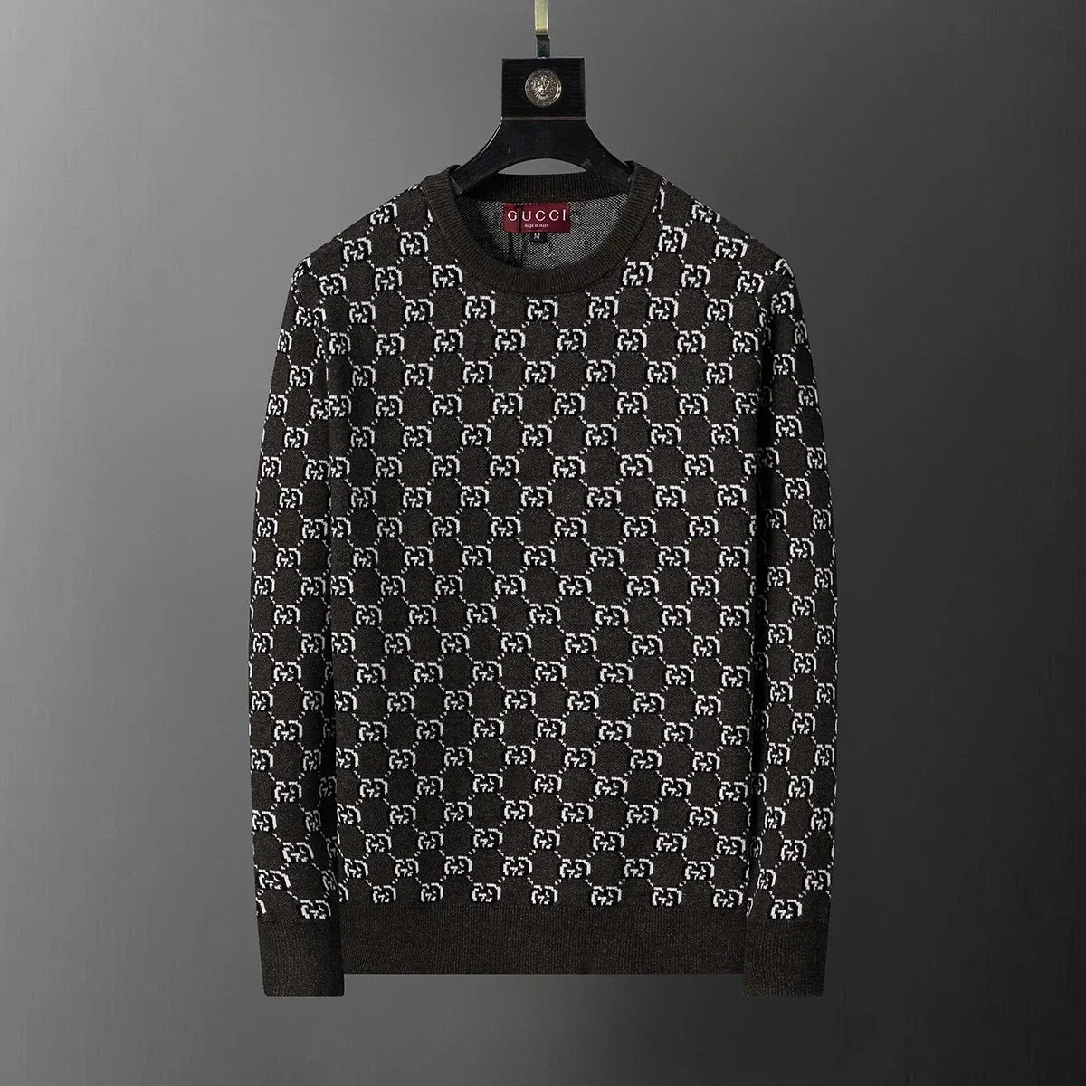 Gucci Gucci GG Monogram Sweater Black & White Knit Top Black - 1