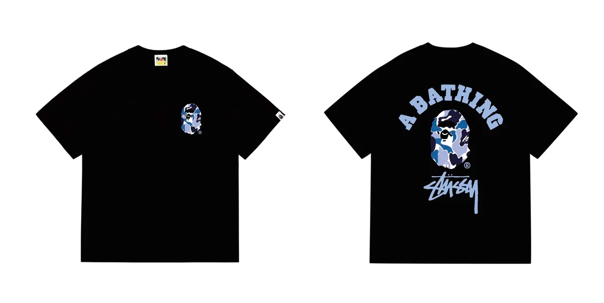 A Bathing Ape A Bathing Ape BAPE STA Black Camo T-Shirt Black - 1