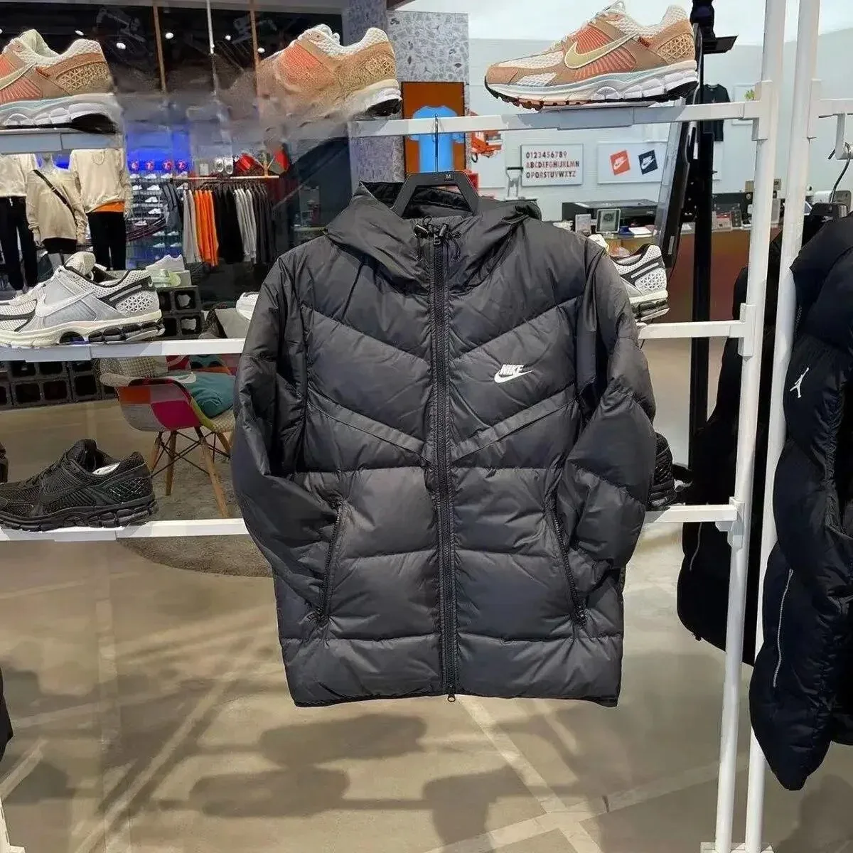 Nike Nike Charcoal Puffer Jacket Grey