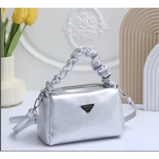 Prada Prada 910-5 Silver Top Handle Handbag Silver