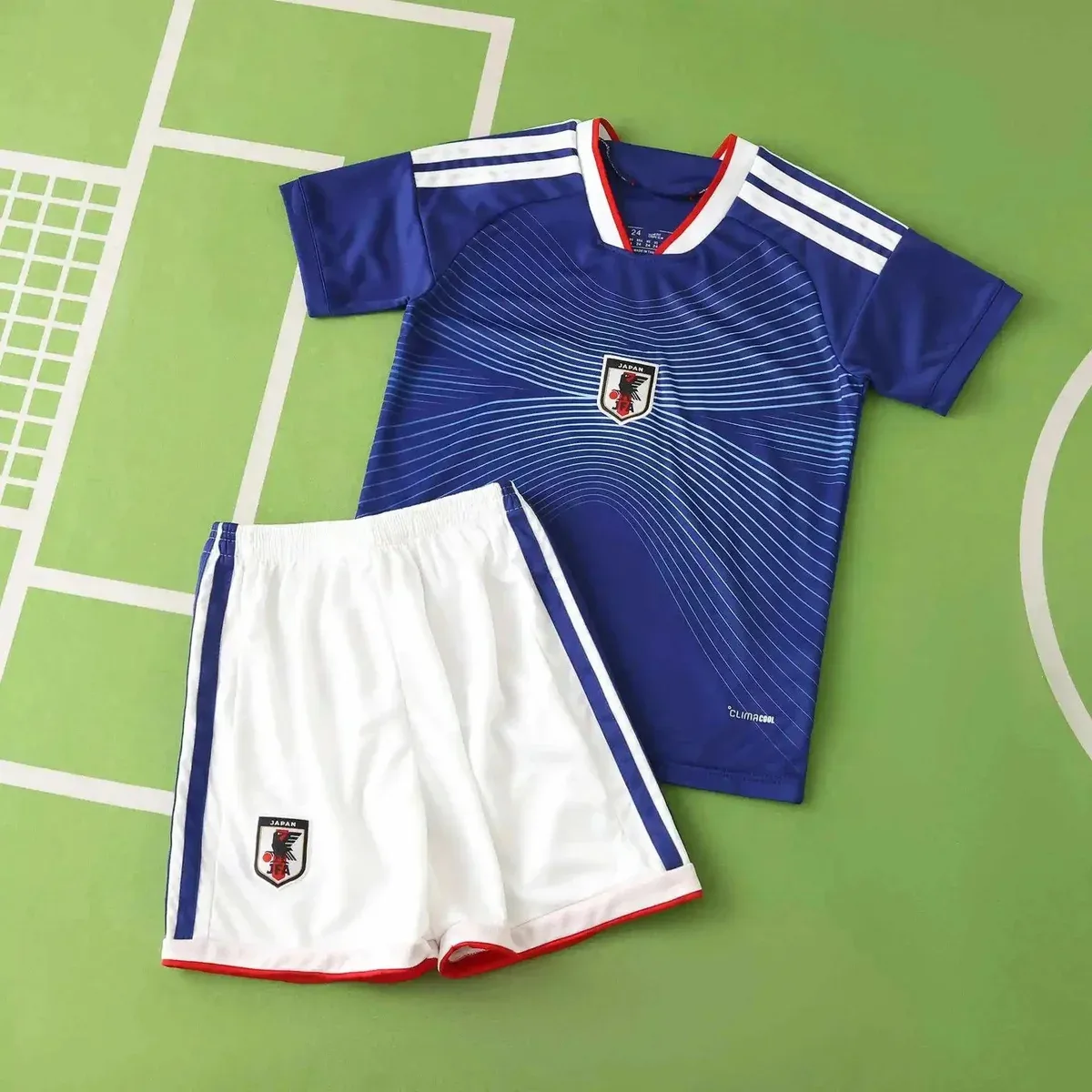 Adidas Adidas Japan Home Kit Blue White Soccer Jersey & Shorts Blue