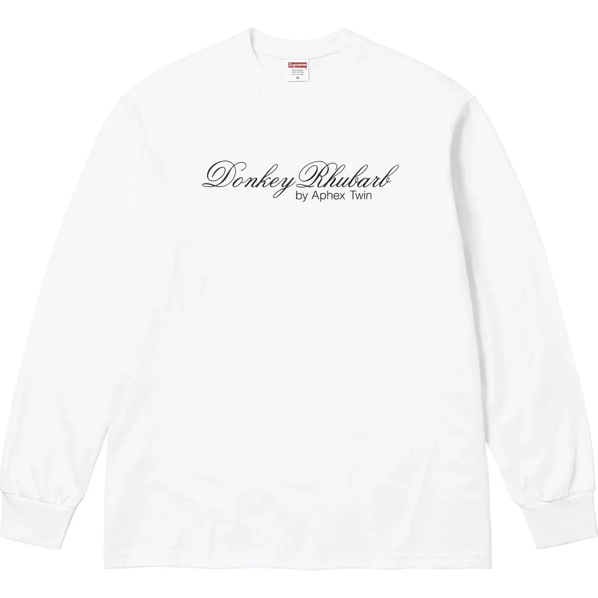 Supreme Supreme Donkey Rhubarb by Aphex Twin White Long-Sleeve T-Shirt White - 1