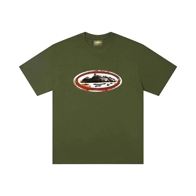 Other Olive Green Printed T-Shirt Casual Green - 1