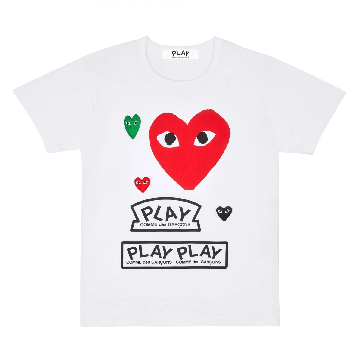 Comme des Garçons Comme des Garçons PLAY Heart Logo White T-Shirt White - 1