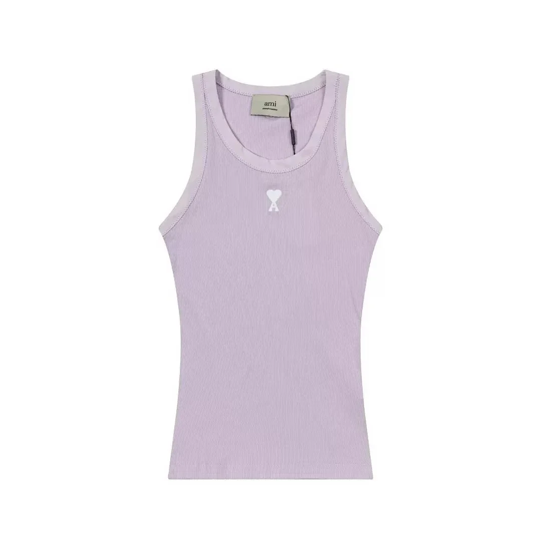 Ami Paris Ami Paris Lilac Heart Tank Top Purple - 1