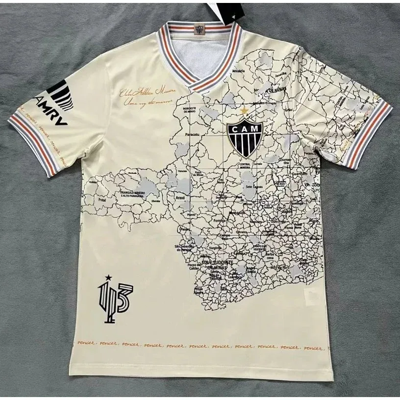 Other Club Athletico Mineiro 2122迷彩色米内罗地图版 Jersey Cream - 1