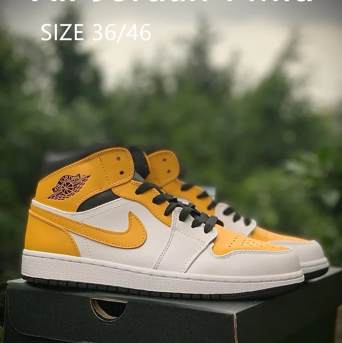 Nike Nike Air Jordan 1 Mid Sail/Yellow Ochre Sneakers Yellow - 1
