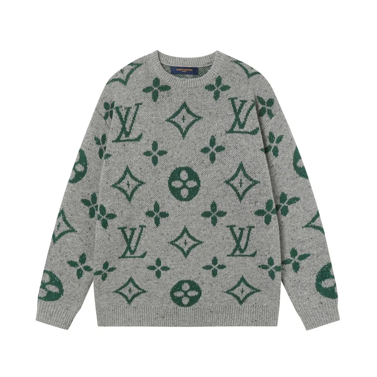 Louis Vuitton Louis Vuitton Monogram Green Grey Sweater Grey
