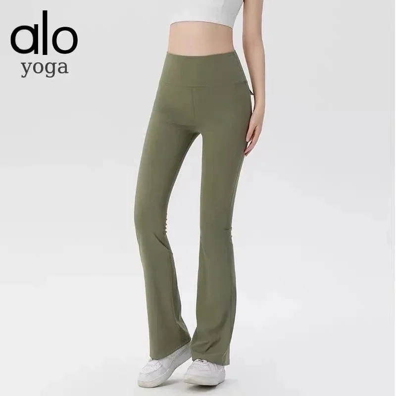 Alo Yoga Alo Yoga Jungle Green Flare Pants Green - 1