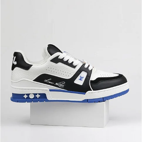 Louis Vuitton Louis Vuitton LV Trainer White/Black/Blue Sneakers White