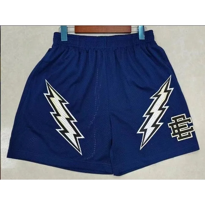 Other Navy Blue Lightning Bolt Basketball Shorts Navy - 1