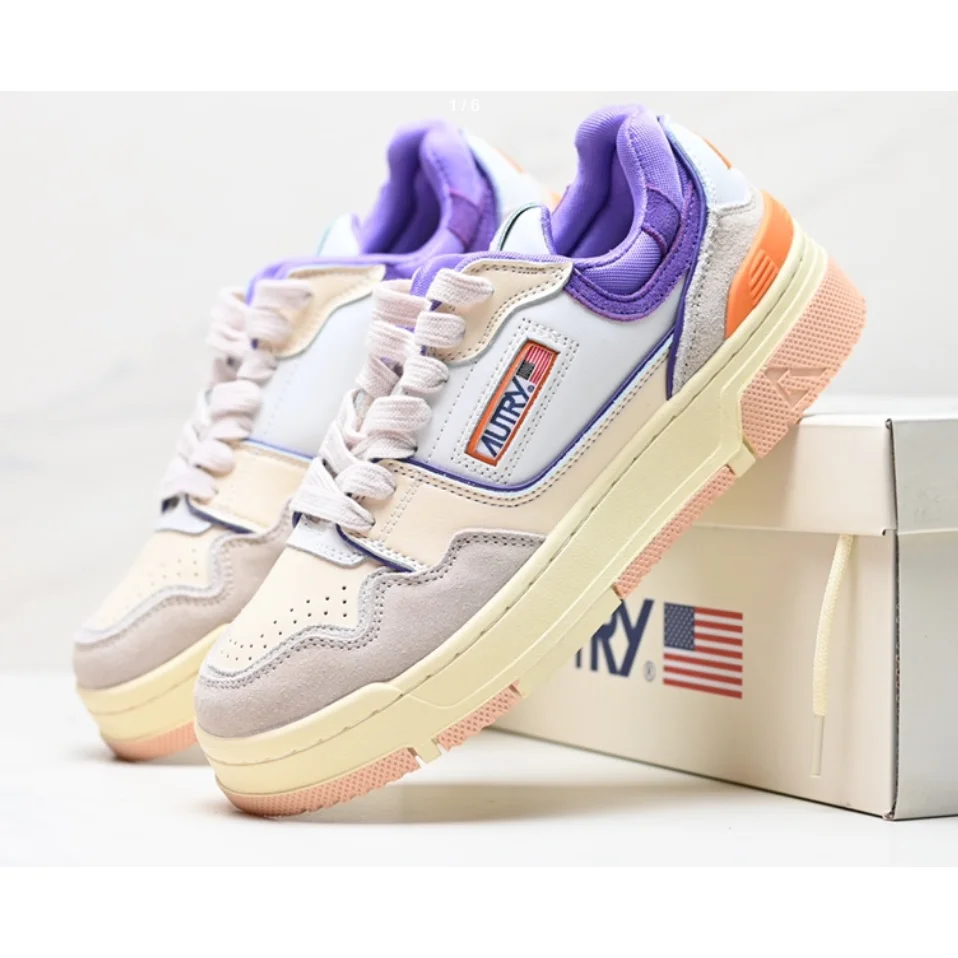 Autry Autry Cream/Purple/Orange Multi-Color Sneakers Multicolor