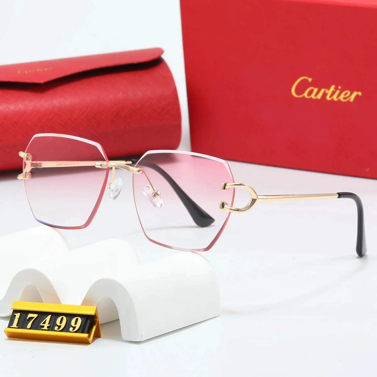 Cartier Cartier Soleil Blanc 22 Pink Gold Sunglasses Gold - 1