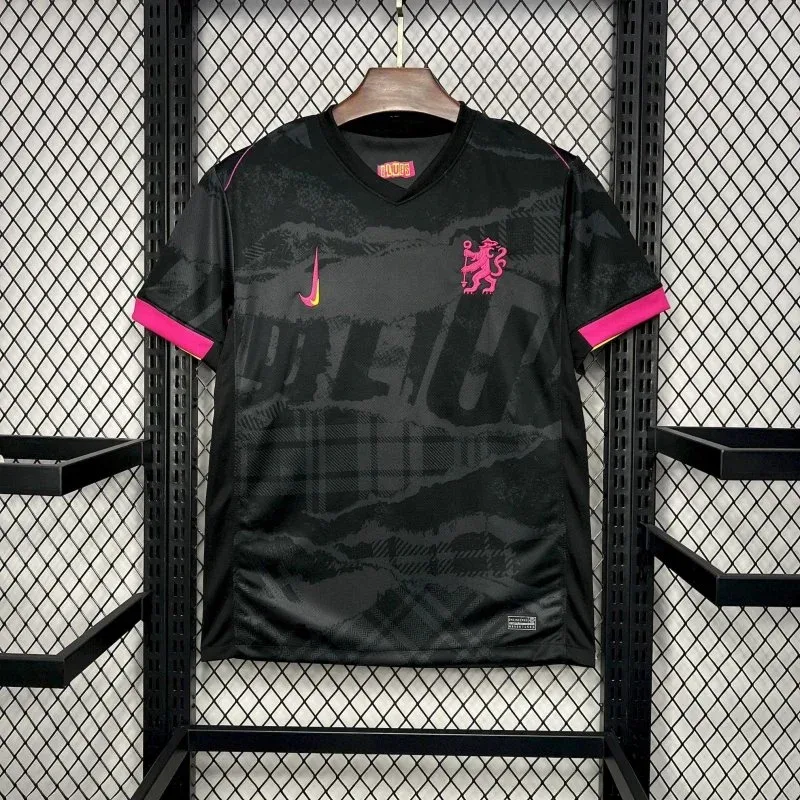 Nike Nike Netherlands Black/Pink Soccer Jersey Black