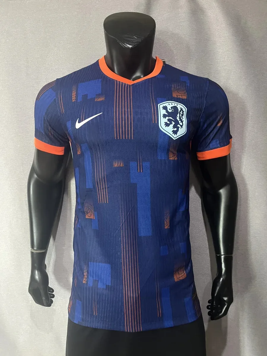 Nike Nike Netherlands Away Jersey Blue Orange Football Shirt Blue - 1