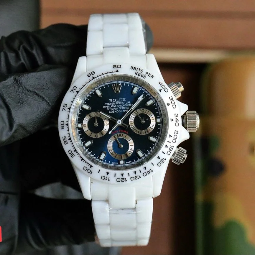 Rolex Rolex Daytona White Ceramic Blue Dial Men's Watch White - 1