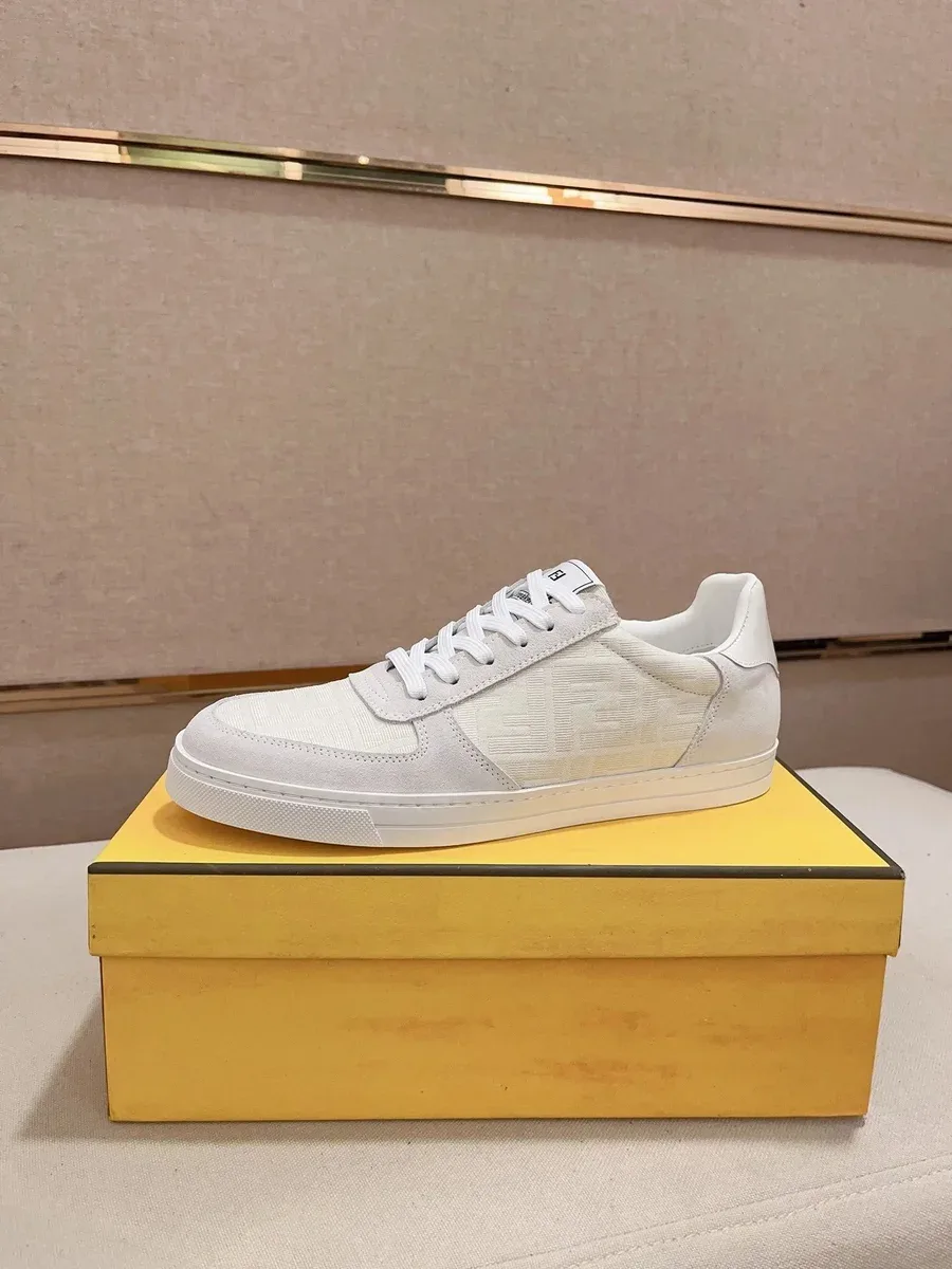 Fendi Fendi FF Monogram Low Top Sneaker White White