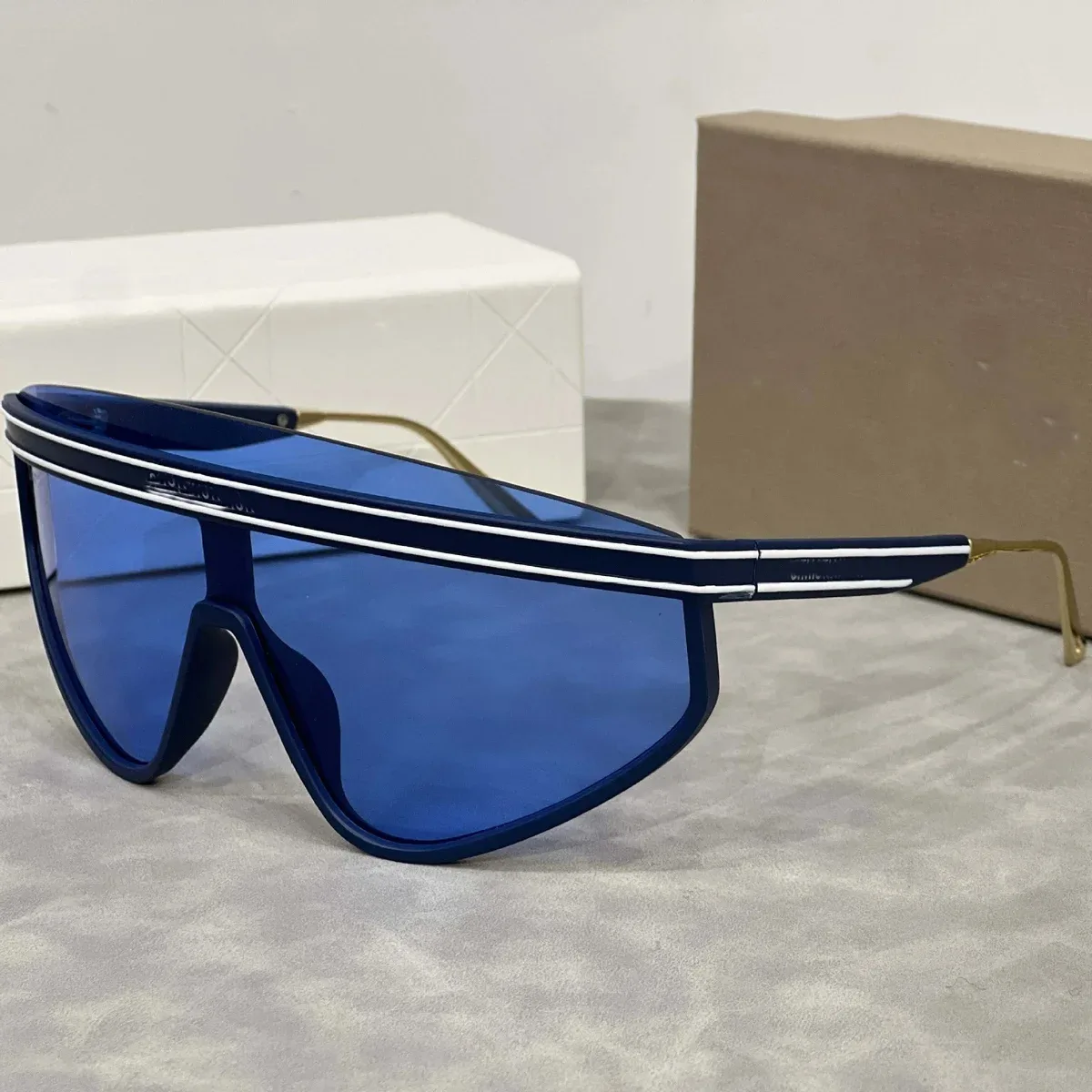 Dior Dior Lady Dior Blue Shield Sunglasses Blue